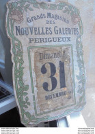 PERIGUEUX NOUVELLES GALERIES 1912 Carton De Calendrier - Publicités