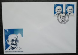 SOUTH SUDAN 2024 - FDC SET 2V - 1500 SSP & 2000 SSP - MAHATMA GANDHI - RARE FDC - Mahatma Gandhi