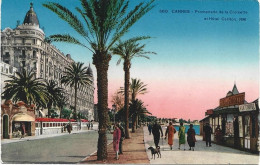 CPA 06 - CANNES - LA PROMENADE DE LA CROISETTE ET HOTEL CARLTON - Cannes