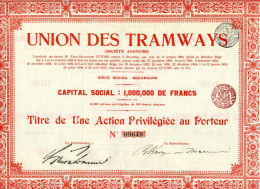 UNION Des TRAMWAYS - Spoorwegen En Trams