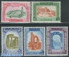 Libya Kingdom 1965 Definitives, Touristic Sites 5v, Mint NH, Various - Tourism - Art - Architecture - Autres & Non Classés