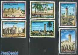 Libya Kingdom 1977 Mosques 6v, Mint NH, Religion - Churches, Temples, Mosques, Synagogues - Kirchen U. Kathedralen