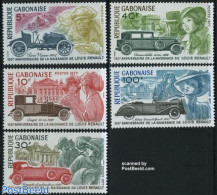 Gabon 1977 Louis Renault 5v, Mint NH, Transport - Automobiles - Art - Fashion - Ongebruikt