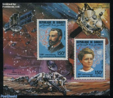 Djibouti 1984 Curie S/s, Mint NH, History - Science - Transport - Nobel Prize Winners - Atom Use & Models - Physicians.. - Prix Nobel