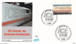 Deutschland Germany FDC 02-05-1991 ICE Verkehr - Strassenbahnen