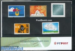 Netherlands 2002 Mixed Issue, Presentation Pack 258, Mint NH, Nature - Various - Birds - Greetings & Wishing Stamps - Unused Stamps