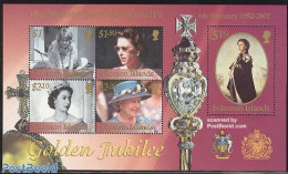 Solomon Islands 2002 Elizabeth II Golden Jubilee S/s, Mint NH, History - Kings & Queens (Royalty) - Familles Royales