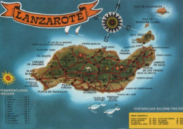 64774 - Spanien - Lanzarote - Übersichtskarte - Ca. 1980 - Lanzarote