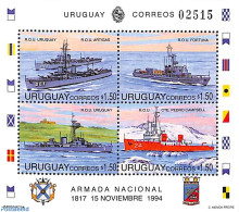 Uruguay 1994 Navy S/s, Mint NH, Transport - Various - Ships And Boats - Lighthouses & Safety At Sea - Ships