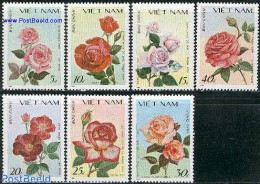 Vietnam 1988 Roses 7v, Mint NH, Nature - Flowers & Plants - Roses - Other & Unclassified