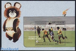 Cape Verde 1980 Olympic Games S/s, Mint NH, Nature - Sport - Bears - Football - Olympic Games - Sport (other And Mixed) - Cape Verde