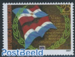 Dominican Republic 2007 Diplomatic Relations With The Netherlands 1v, Mint NH, History - Flags - Netherlands & Dutch - Geography