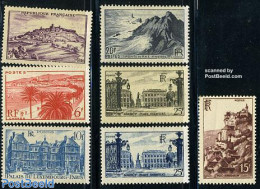 France 1946 Definitives 7v, Mint NH, Nature - Various - Trees & Forests - Lighthouses & Safety At Sea - Unused Stamps