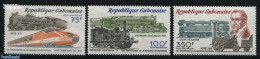 Gabon 1981 George Stephenson 3v, Mint NH, Transport - Railways - Unused Stamps
