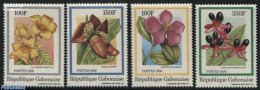 Gabon 1986 Flowers 4v, Mint NH, Nature - Flowers & Plants - Ungebraucht