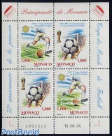 Monaco 2004 World Cup Football 2x2v M/s, Mint NH, History - Sport - Flags - Football - Neufs