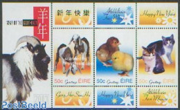 Ireland 2003 Year Of The Goat S/s, Mint NH, Nature - Various - Animals (others & Mixed) - Birds - Cats - Cattle - Poul.. - Unused Stamps