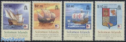 Solomon Islands 2006 Washington 2006, Columbus 4v, Mint NH, History - Transport - Coat Of Arms - Explorers - Ships And.. - Explorateurs