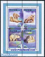 Korea, North 2000 Polar Bears 4v M/s, Mint NH, Nature - Animals (others & Mixed) - Bears - Korea (Nord-)