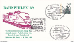 Deutschland Germany Bahnphilex '89 Poststuk - Cartes Postales Privées - Neuves