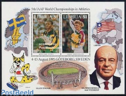 Liberia 1995 Athletics S/s, Mint NH, Sport - Sport (other And Mixed) - Other & Unclassified
