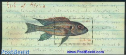 Liberia 2000 African Fish S/s, Limnochromis Auritus, Mint NH, Nature - Fish - Fische