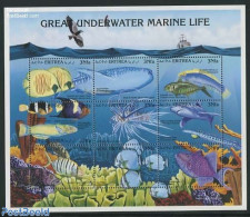 Eritrea 1997 Marine Life 9v M/s, Chaetodon Semilarvatus, Mint NH, Nature - Fish - Fishes