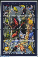 Mali 1995 Birds 16v M/s, Mint NH, Nature - Birds - Parrots - Toucans - Mali (1959-...)