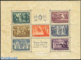 Hungary 1938 Holy Stephan S/s, Mint NH, Nature - Religion - Horses - Religion - Neufs