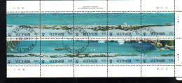 BERMUDA - HAMILTON & ST GEORGES BOOKLET PANE OF 10 FINE USED , SG CAT £22.50 - Bermuda