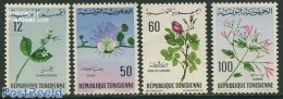 Tunisia 1968 Flowers 4v, Mint NH, Nature - Flowers & Plants - Tunisie (1956-...)