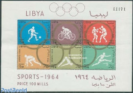 Libya Kingdom 1964 Olympic Games Tokyo S/s, Mint NH, Sport - Athletics - Boxing - Cycling - Olympic Games - Atletica