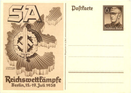SA Reichswettkämpfe 1938 - Ganzsache - Guerre 1939-45