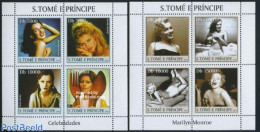 Sao Tome/Principe 2004 Film Stars 8v (2 M/s), Mint NH, Performance Art - Marilyn Monroe - Movie Stars - Acteurs