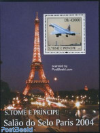 Sao Tome/Principe 2004 Paris Salon, Concorde S/s, Mint NH, Transport - Concorde - Aircraft & Aviation - Concorde