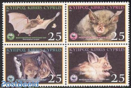 Cyprus 2003 WWF, Bats 4v [+], Mint NH, Nature - Animals (others & Mixed) - Bats - World Wildlife Fund (WWF) - Unused Stamps