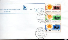 SUDAN - 1999 - SOS CHILDRENS VILLAGE SET OF 3 ON ILLUSTRATED FDC, STAMPS CAT29 - Sudan (1954-...)