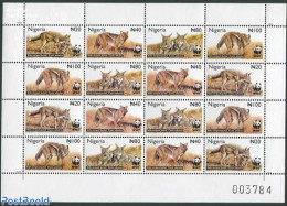 Nigeria 2003 WWF, Side-striped Jackal M/s, Mint NH, Nature - Animals (others & Mixed) - World Wildlife Fund (WWF) - Other & Unclassified