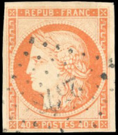 Obl. 5 - 40c. Orange. Obl. PC 2578. Belles Marges. SUP. - 1849-1850 Ceres