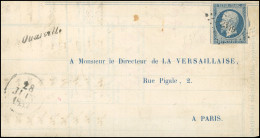 Obl. 10 - 25c. Bleu, Obl. PC 2349 S/lettre Frappée De La Cursive De OUARVILLE Et Du Bloc Dateur A Du 28 Juin 1853 à Dest - 1852 Louis-Napoléon