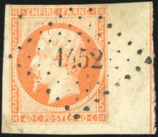 * 16c - 40c. Orange. Bord De Feuille Avec Filet D'encadrement. Obl. Légère PC 1452. TB. - 1853-1860 Napoléon III.