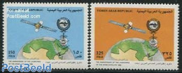 Yemen, Arab Republic 1986 Arabsat 2v, Mint NH, Science - Transport - Various - Telecommunication - Space Exploration -.. - Télécom