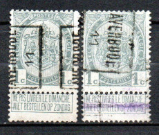 1600 A/B Voorafstempeling - AVERBODE 11 - Roulettes 1910-19