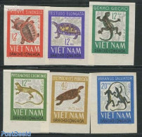 Vietnam 1966 Reptiles 6v, Imperforated, Mint NH, Nature - Reptiles - Turtles - Other & Unclassified