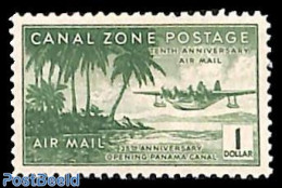 Canal Zone 1939 1$, Stamp Out Of Set, Unused (hinged), Transport - Other & Unclassified