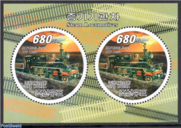 Korea, North 2008 Locomotives 2v M/s, Mint NH, Transport - Railways - Treinen