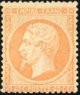 * 23 - 40c. Orange. Léger Pli. Très Frais. TB. - 1862 Napoléon III