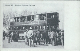 Cb712 Cartolina Frascati Stazione Tramvia Elettrica Provincia Di Roma Lazio - Autres & Non Classés