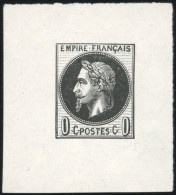 (*) Epreuve En Noir à 0c. TB. - 1863-1870 Napoléon III. Laure