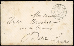 Obl. Lettre En Franchise Frappée Du CàD De La GARDE IMPERIALE - 1 CAVALERIE Du 20 Août 1870 à Destination De DAX - LANDE - 1863-1870 Napoléon III. Laure